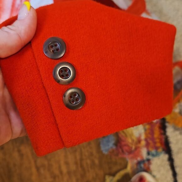 Cremieux Blazer Arabella Colorblock Tweed Jacket Unique Red Size 10 - Picture 10 of 10